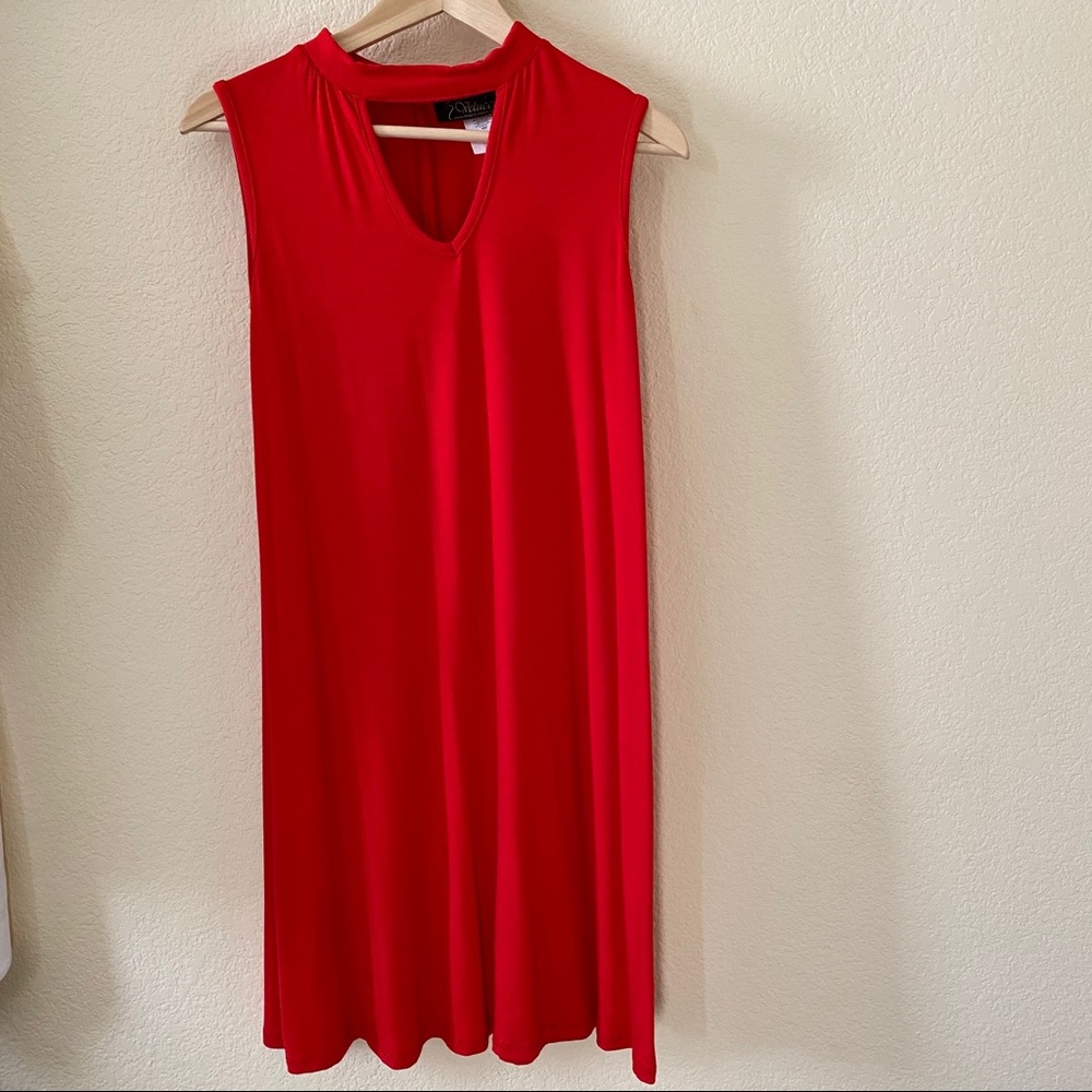 Velucci Red Choker Dress in Small
